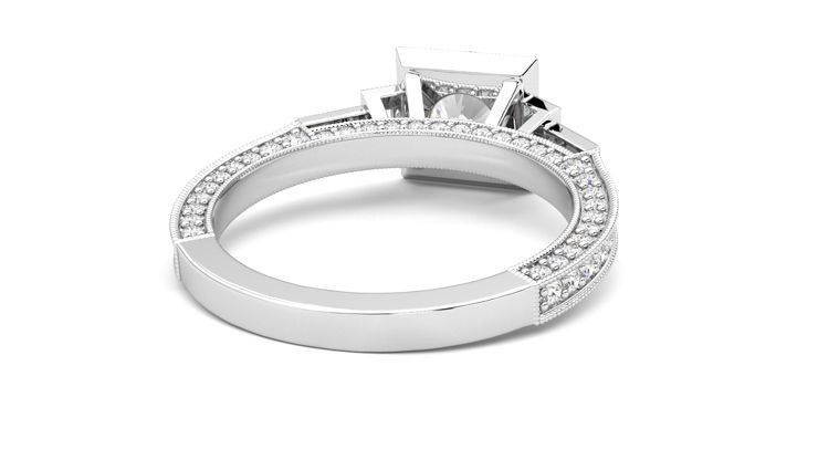 Taylor & Hart Athena Round Engagement Ring 360 degree image 14