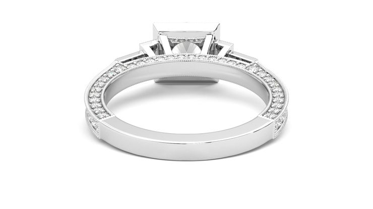 Taylor & Hart Athena Round Engagement Ring 360 degree image 15
