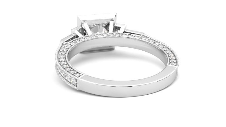 Taylor & Hart Athena Round Engagement Ring 360 degree image 16