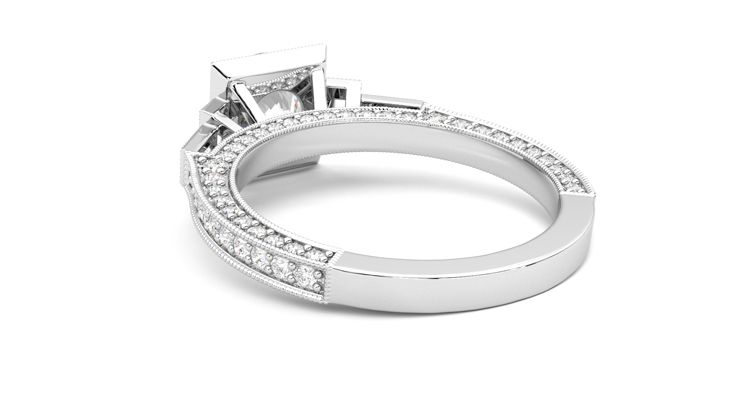 Taylor & Hart Athena Round Engagement Ring 360 degree image 17