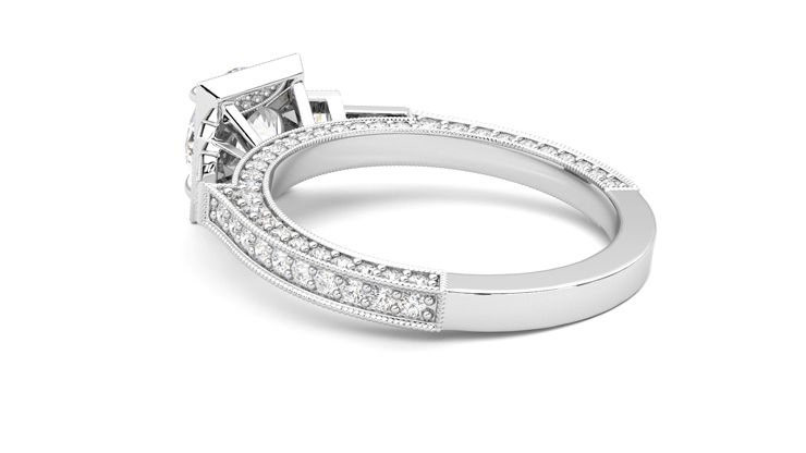 Taylor & Hart Athena Round Engagement Ring 360 degree image 18