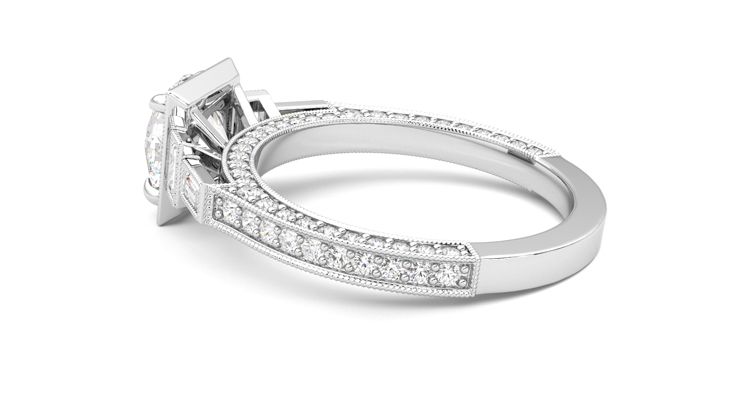 Taylor & Hart Athena Round Engagement Ring 360 degree image 19