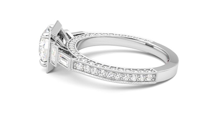 Taylor & Hart Athena Round Engagement Ring 360 degree image 20