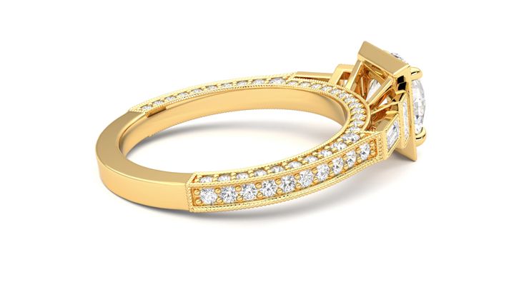 Taylor & Hart Athena Round Engagement Ring 360 degree image 11