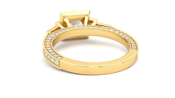 Taylor & Hart Athena Round Engagement Ring 360 degree image 16