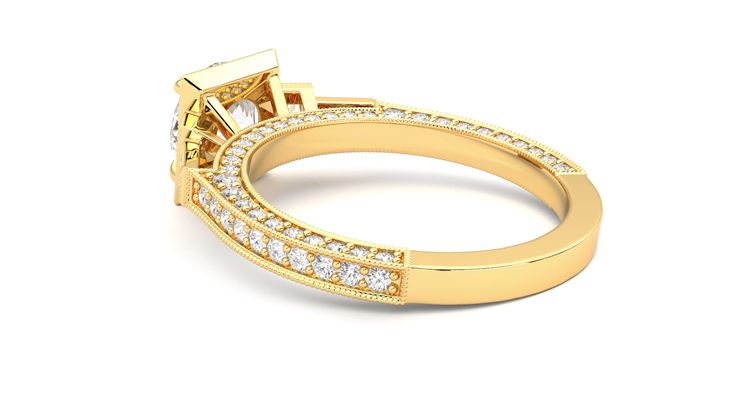 Taylor & Hart Athena Round Engagement Ring 360 degree image 18