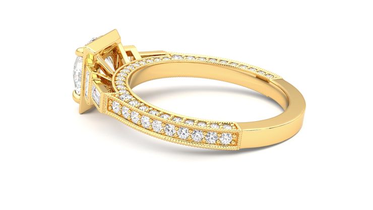 Taylor & Hart Athena Round Engagement Ring 360 degree image 19