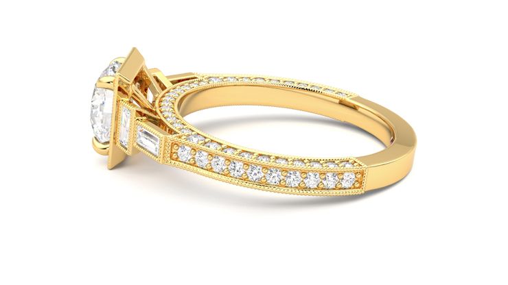 Taylor & Hart Athena Round Engagement Ring 360 degree image 20