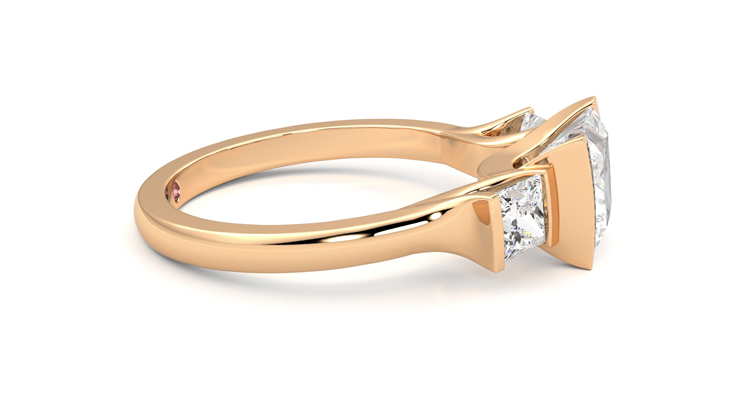 Taylor & Hart Auric Princess Engagement Ring 360 degree image 9