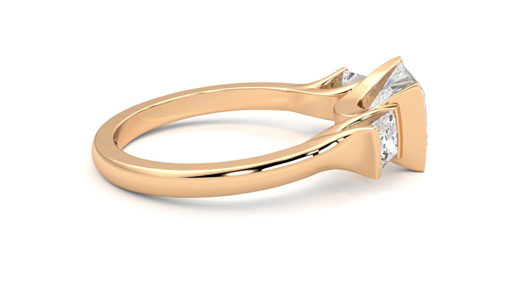 Taylor & Hart Auric Princess Engagement Ring 360 degree image 10