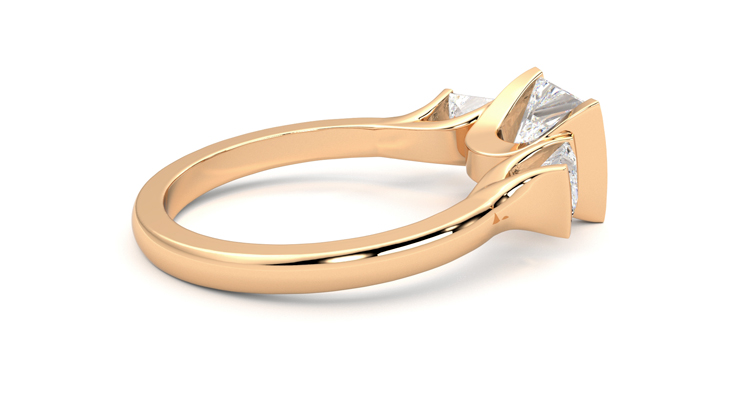 Taylor & Hart Auric Princess Engagement Ring 360 degree image 11
