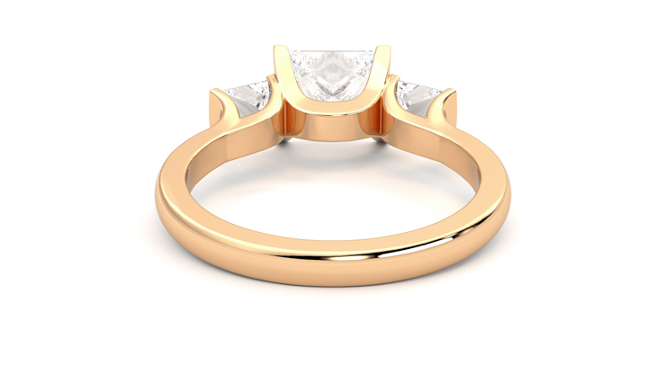 Taylor & Hart Auric Princess Engagement Ring 360 degree image 15