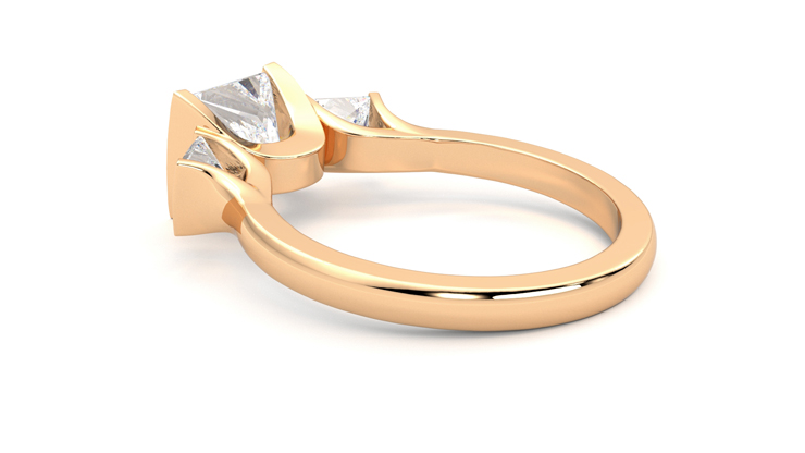 Taylor & Hart Auric Princess Engagement Ring 360 degree image 18