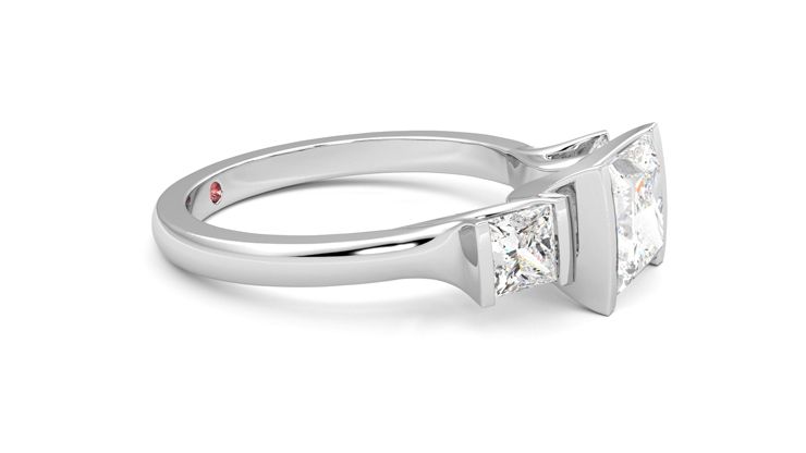 Taylor & Hart Auric Princess Engagement Ring 360 degree image 8