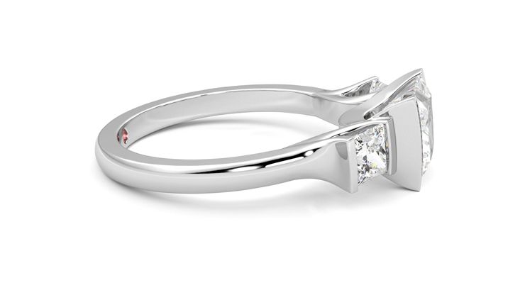 Taylor & Hart Auric Princess Engagement Ring 360 degree image 9