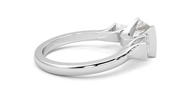 Taylor & Hart Auric Princess Engagement Ring 360 degree image 11