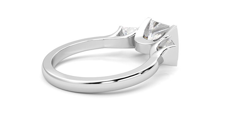 Taylor & Hart Auric Princess Engagement Ring 360 degree image 12