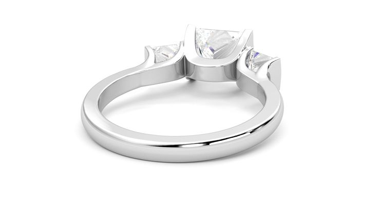 Taylor & Hart Auric Princess Engagement Ring 360 degree image 14