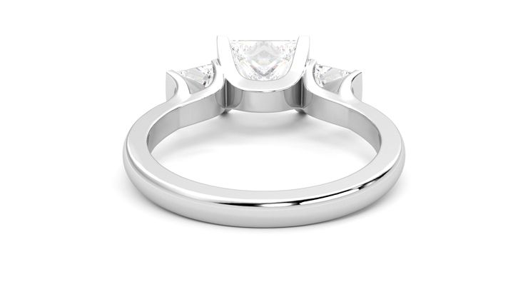 Taylor & Hart Auric Princess Engagement Ring 360 degree image 15