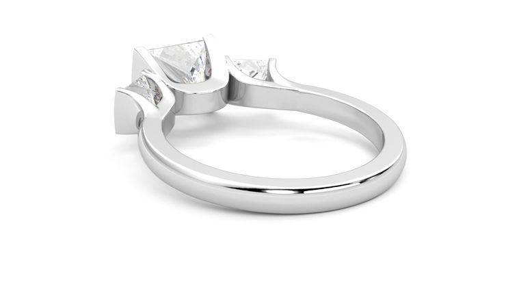 Taylor & Hart Auric Princess Engagement Ring 360 degree image 17