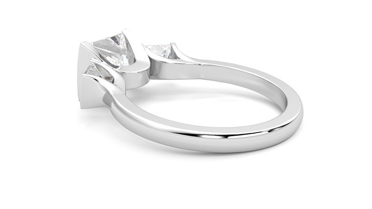 Taylor & Hart Auric Princess Engagement Ring 360 degree image 18