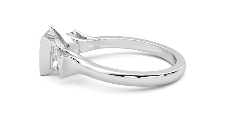 Taylor & Hart Auric Princess Engagement Ring 360 degree image 20