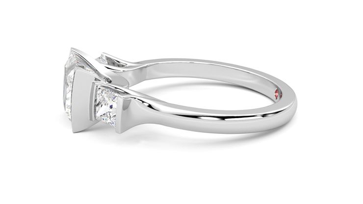 Taylor & Hart Auric Princess Engagement Ring 360 degree image 21