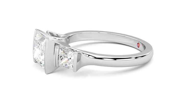 Taylor & Hart Auric Princess Engagement Ring 360 degree image 22