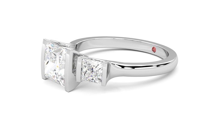 Taylor & Hart Auric Princess Engagement Ring 360 degree image 23