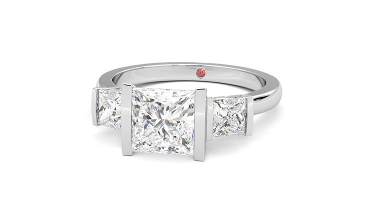 Taylor & Hart Auric Princess Engagement Ring 360 degree image 27