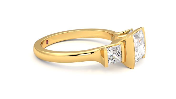 Taylor & Hart Auric Princess Engagement Ring 360 degree image 8
