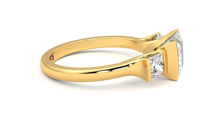 Taylor & Hart Auric Princess Engagement Ring 360 degree image 9
