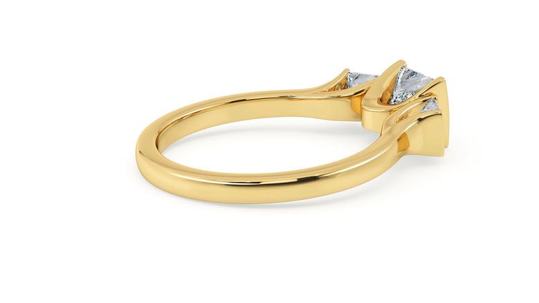 Taylor & Hart Auric Princess Engagement Ring 360 degree image 10