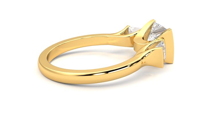 Taylor & Hart Auric Princess Engagement Ring 360 degree image 11