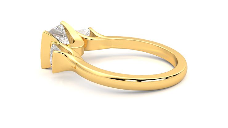 Taylor & Hart Auric Princess Engagement Ring 360 degree image 19
