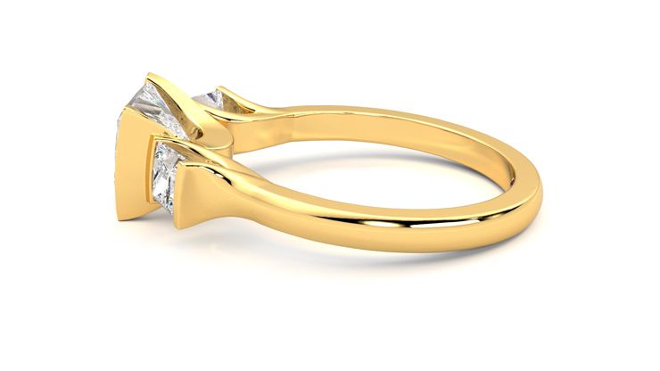 Taylor & Hart Auric Princess Engagement Ring 360 degree image 20