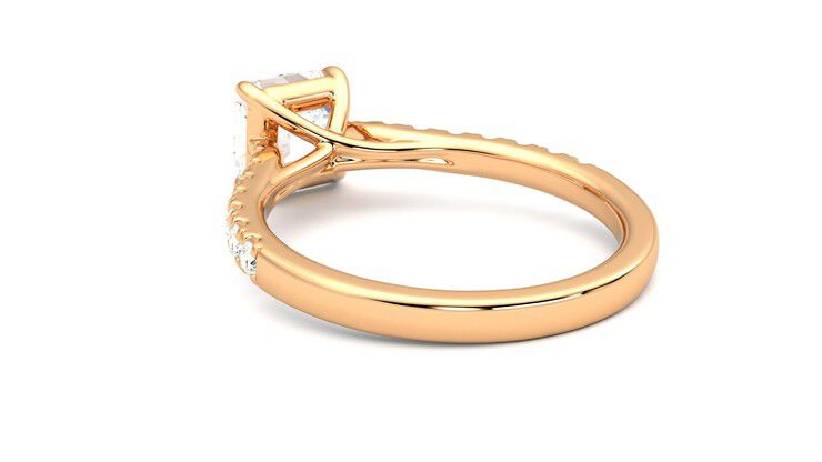 Taylor & Hart Aurora Asscher Engagement Ring 360 degree image 17