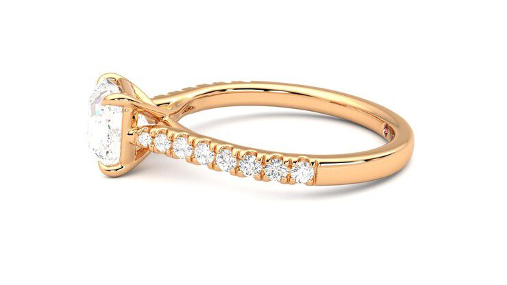 Taylor & Hart Aurora Asscher Engagement Ring 360 degree image 21