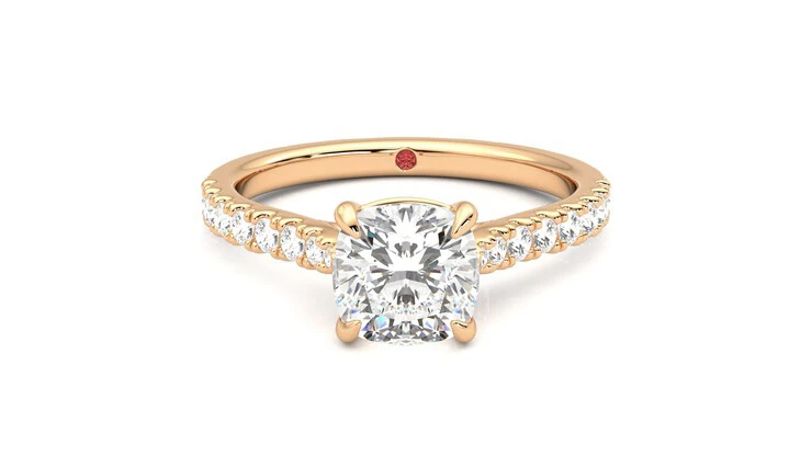 Taylor & Hart Aurora Cushion Engagement Ring 360 detail 01