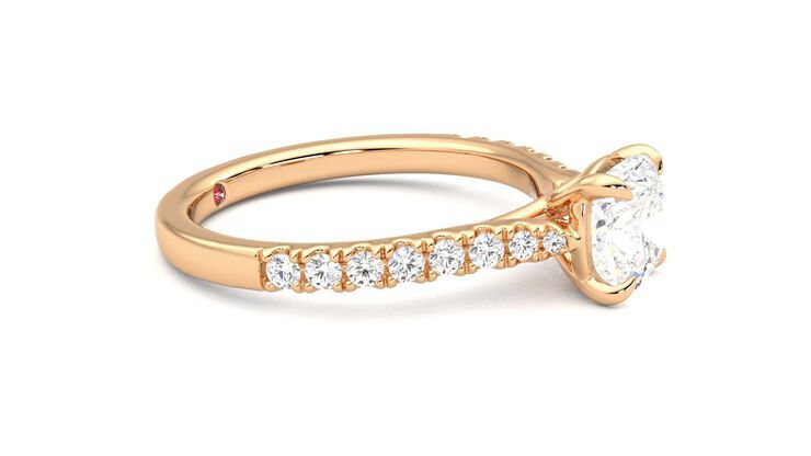 Taylor & Hart Aurora Cushion Engagement Ring 360 degree image 8