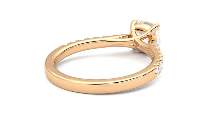 Taylor & Hart Aurora Cushion Engagement Ring 360 degree image 13