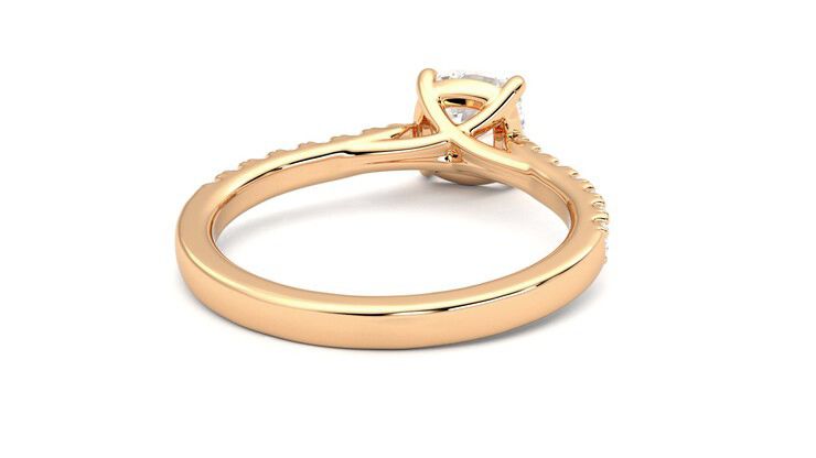 Taylor & Hart Aurora Cushion Engagement Ring 360 degree image 14