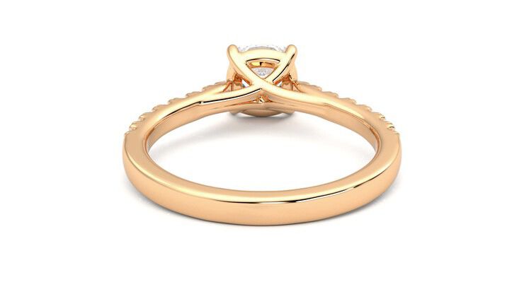 Taylor & Hart Aurora Cushion Engagement Ring 360 degree image 15