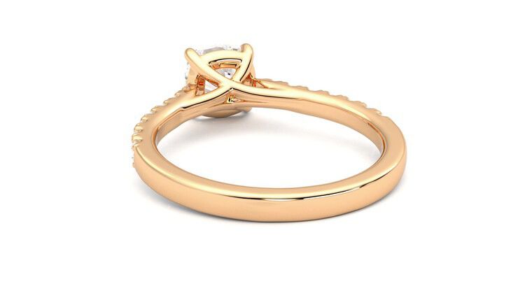 Taylor & Hart Aurora Cushion Engagement Ring 360 degree image 16