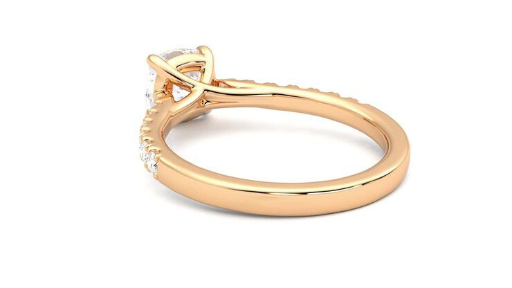 Taylor & Hart Aurora Cushion Engagement Ring 360 degree image 17