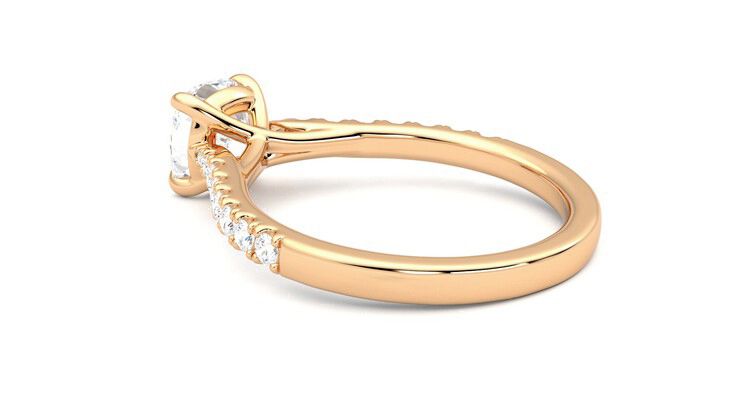 Taylor & Hart Aurora Cushion Engagement Ring 360 degree image 18