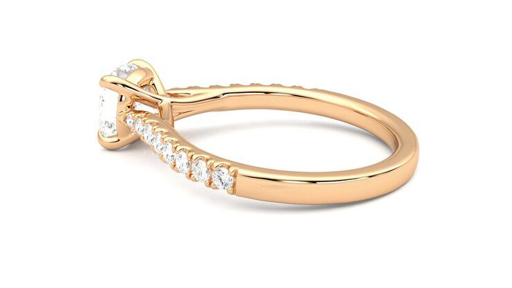 Taylor & Hart Aurora Cushion Engagement Ring 360 degree image 19