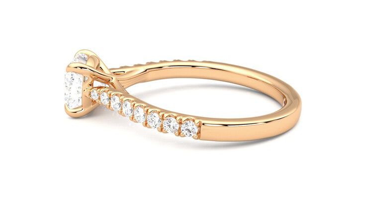 Taylor & Hart Aurora Cushion Engagement Ring 360 degree image 20