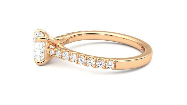 Taylor & Hart Aurora Cushion Engagement Ring 360 degree image 21