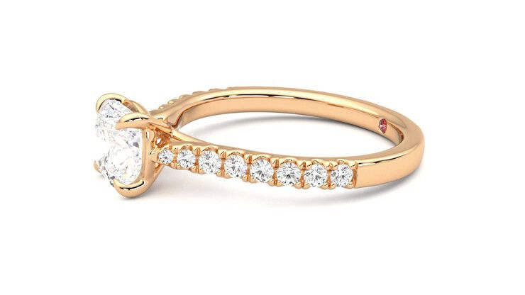 Taylor & Hart Aurora Cushion Engagement Ring 360 degree image 22